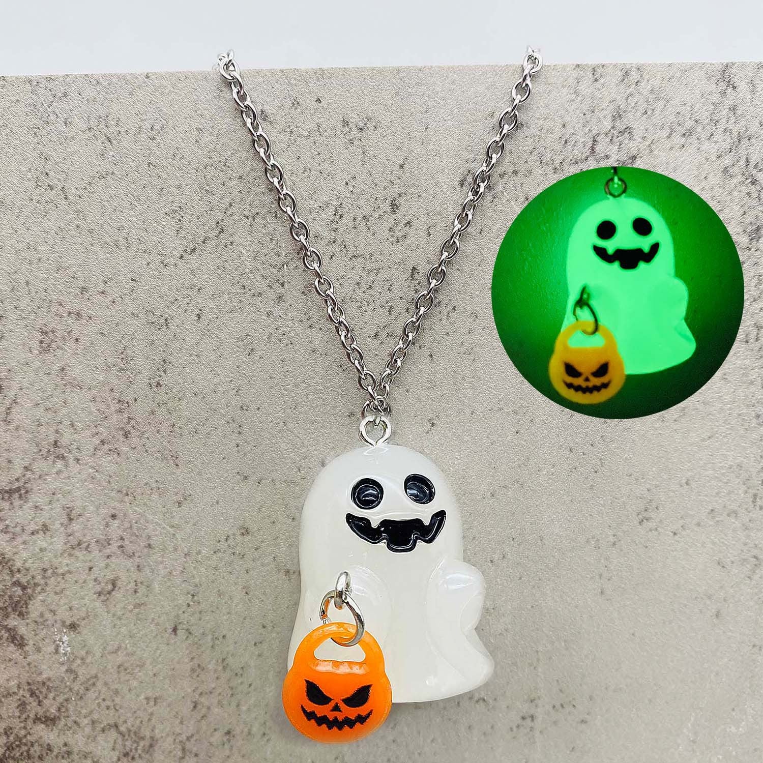 Wholesale  3D Glow-in-the-Dark Ghost Pumpkin Candy Corn Pendant Earrings